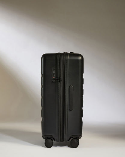 Medium Luggage in Black - Icon Stripe