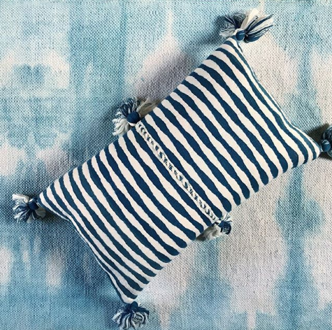 Antigua Pillow - Dark Teal Blue