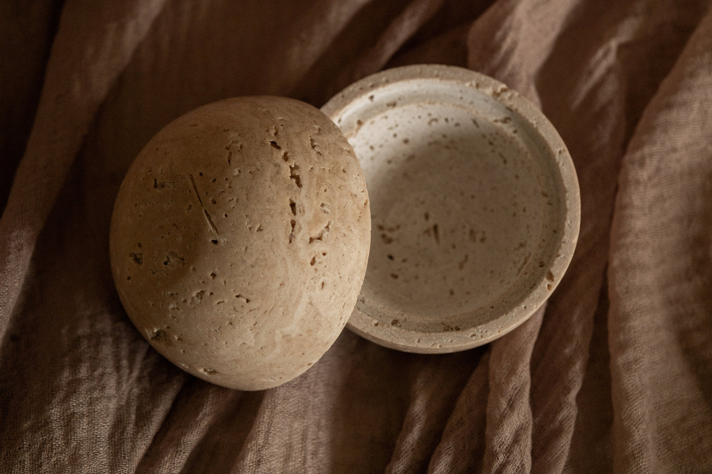 Travertine Salt Cellar