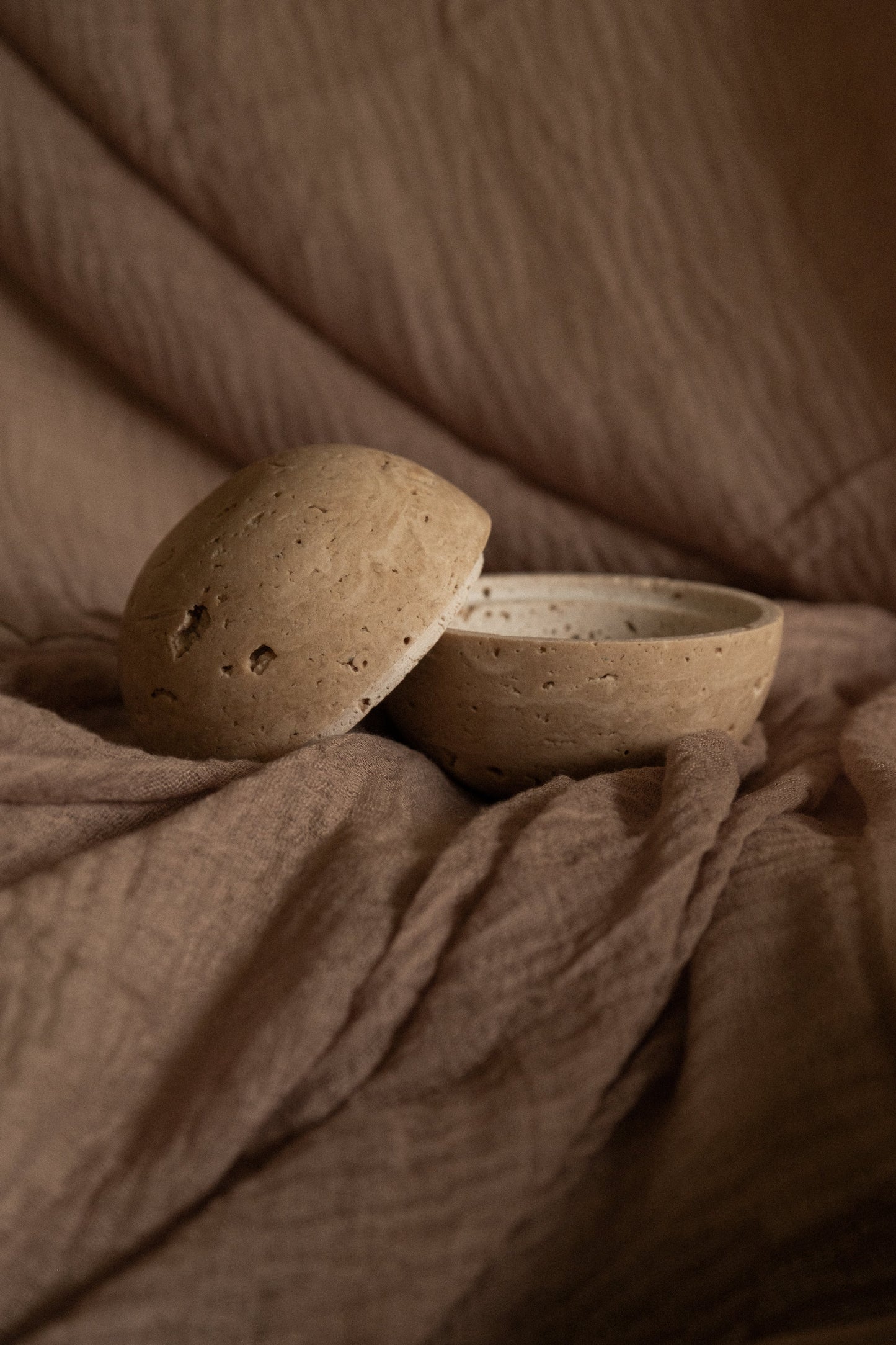 Travertine Salt Cellar