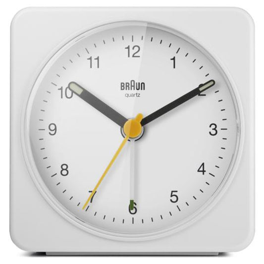 LARGE TRAVEL ALARM CLOCK - WHITE