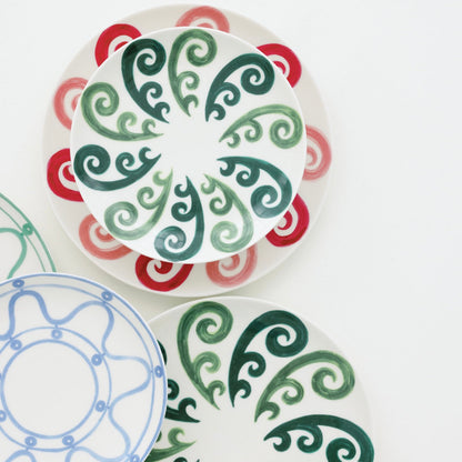 ATHENEE TWO TONE GREEN PEACOCK DINNER PLATE
