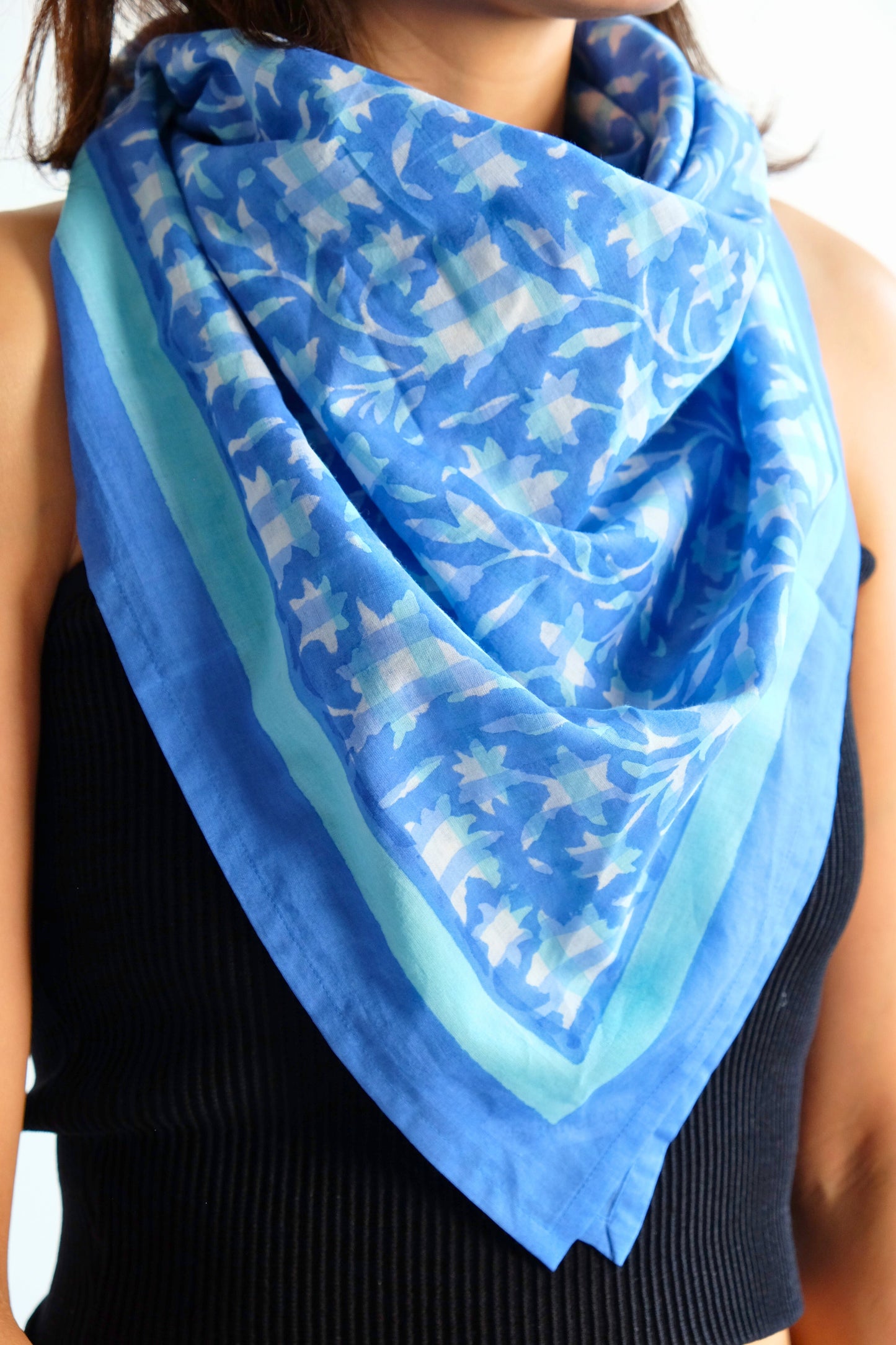 Sana Organic Cotton Blockprint Scarf