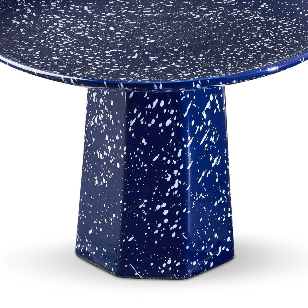 Blue Stoneware Cake Stand