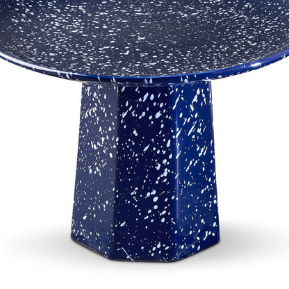 Blue Stoneware Cake Stand