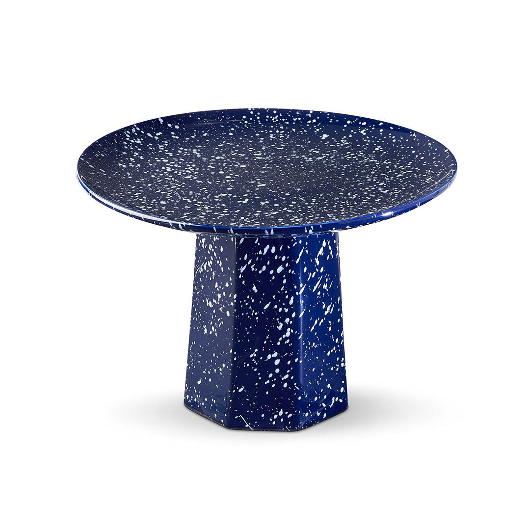 Blue Stoneware Cake Stand