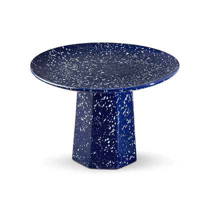 Blue Stoneware Cake Stand