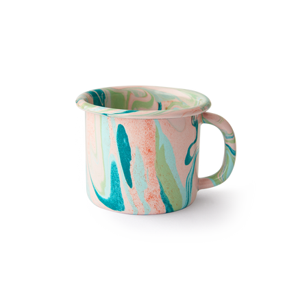 Multi Swirl Enamel Mug