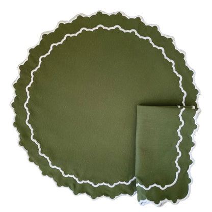 BEATRICE NAPKINS, FOREST GREEN (SET OF 4)