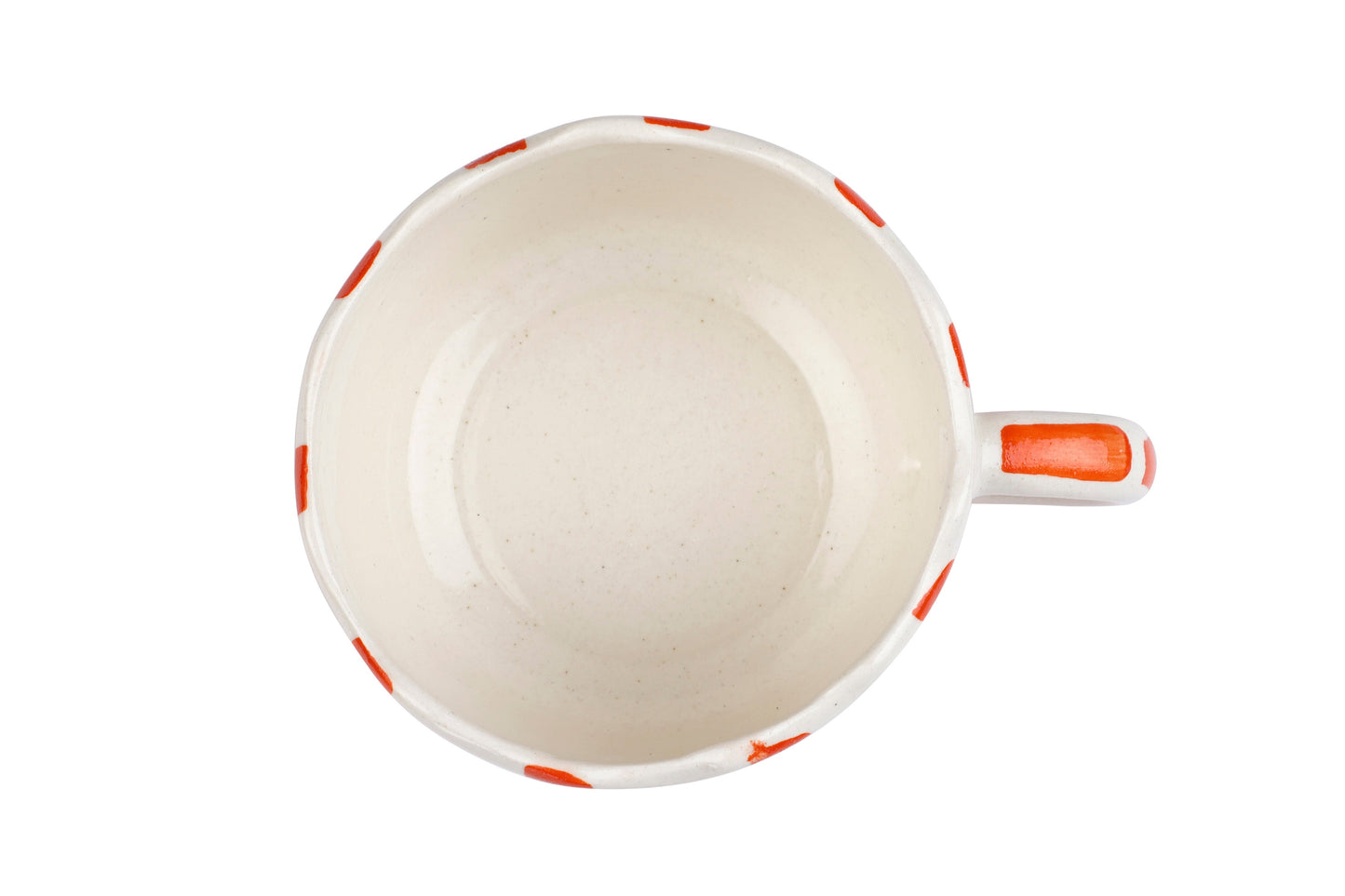 Ceramic  wavy Orange Coffee Cup , 2.9 x 3.9 Inches (SET OF 2)