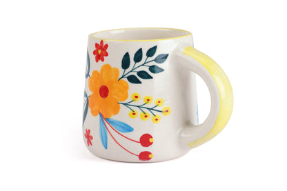 Floral Extravaganza Coffee Mug- Multi ,  3.5 X 2.5 Inches (Set of 4)