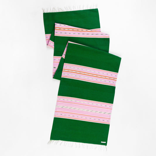 Cantel Runner - Grass & Pink