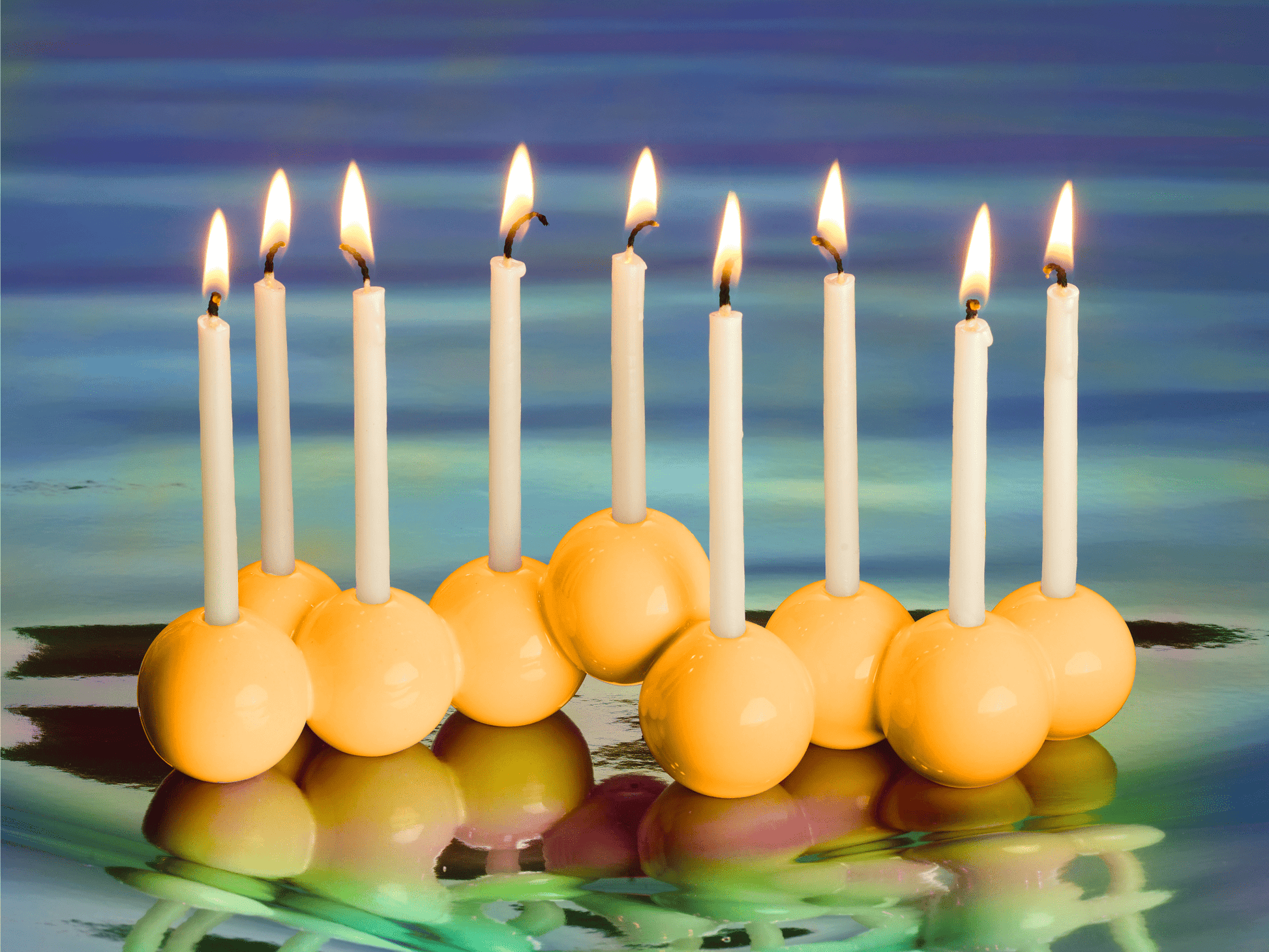 Bubble Menorah (Ceramic) - Shop Tchotchke