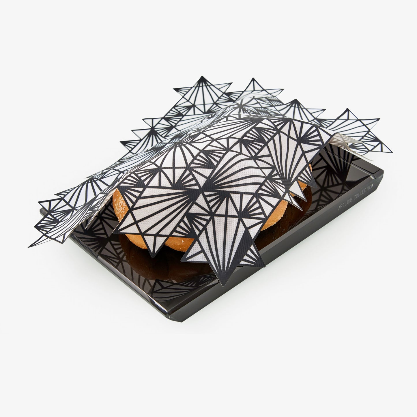 Challah Cover Magen David Black & White