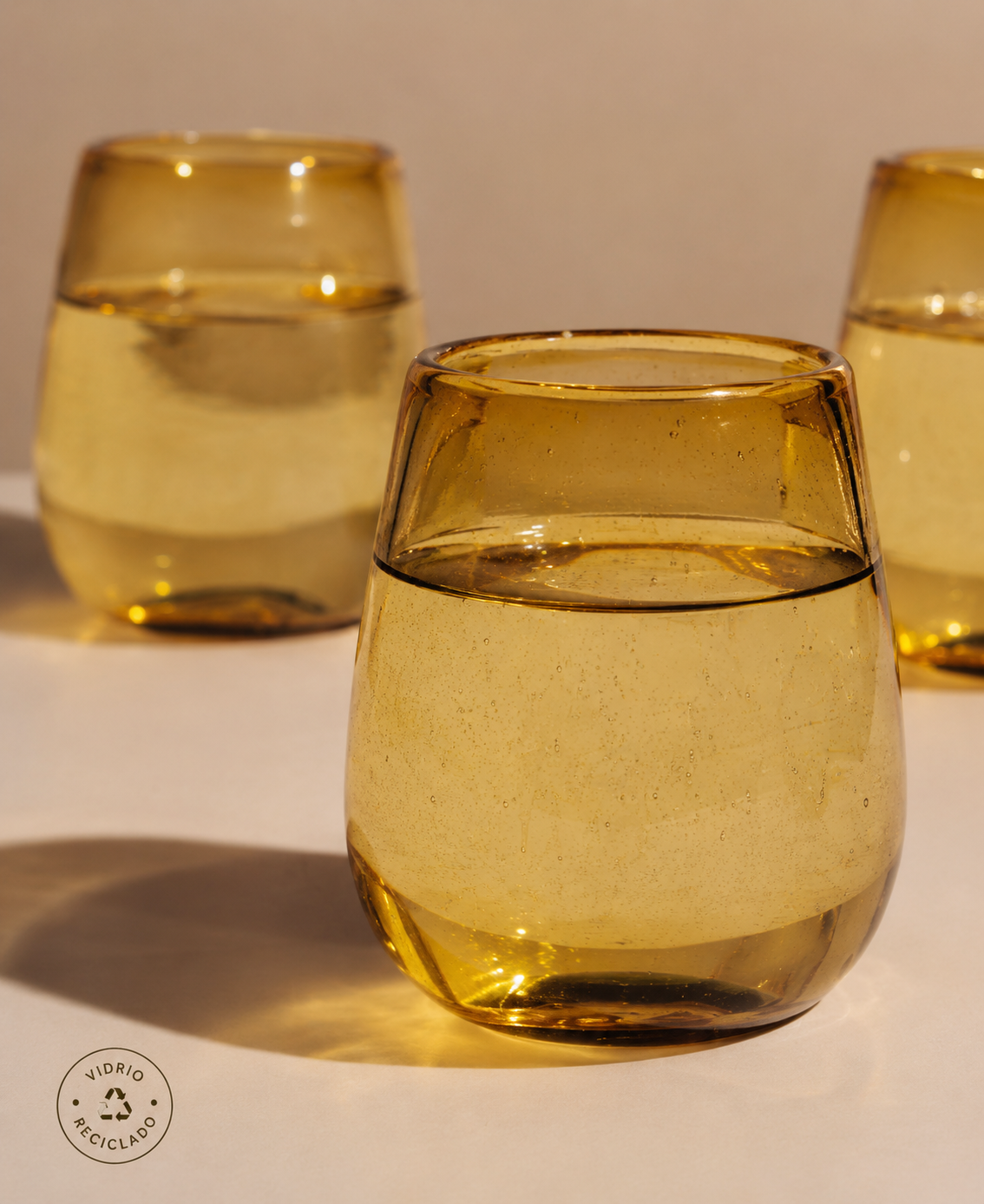 Lucia Amber Short Glass (Set of 4) by MESO