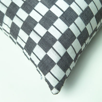 Sujani Pillow - Black & White Checkered Pillow