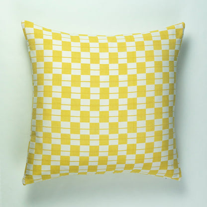 Sujani Pillow - Yellow & White Checkered