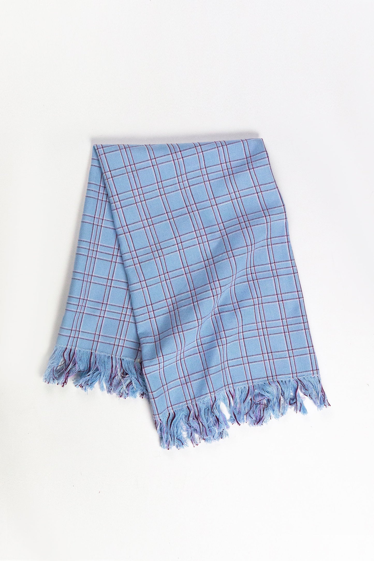 Chiapas Plaid Light Blue Kitchen Towel