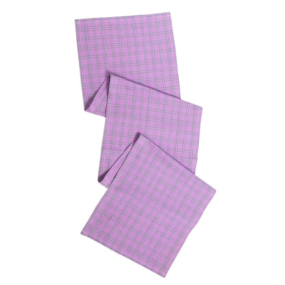 Chiapas Plaid Lilac Table Runner