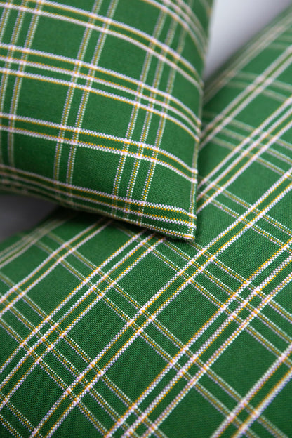 Chiapas Plaid Forest Green Pillows