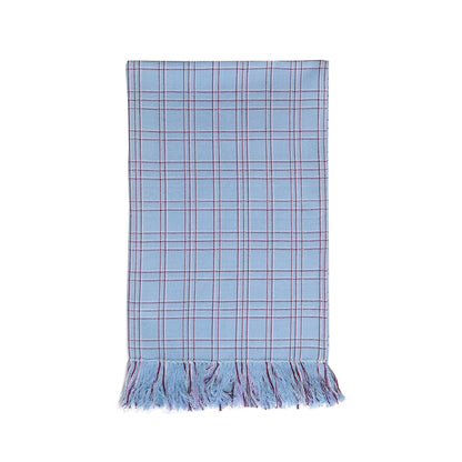 Chiapas Plaid Light Blue Kitchen Towel