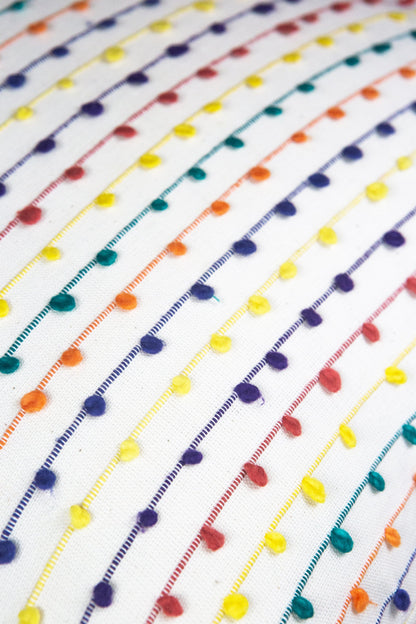 Vintage Rainbow Nubby Pillow