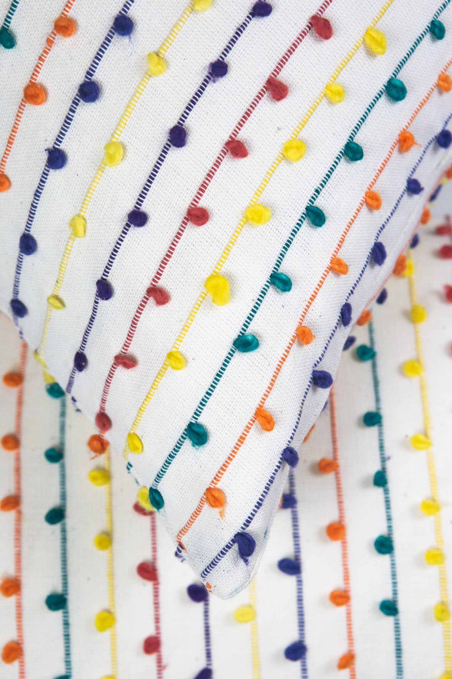 Vintage Rainbow Nubby Pillow