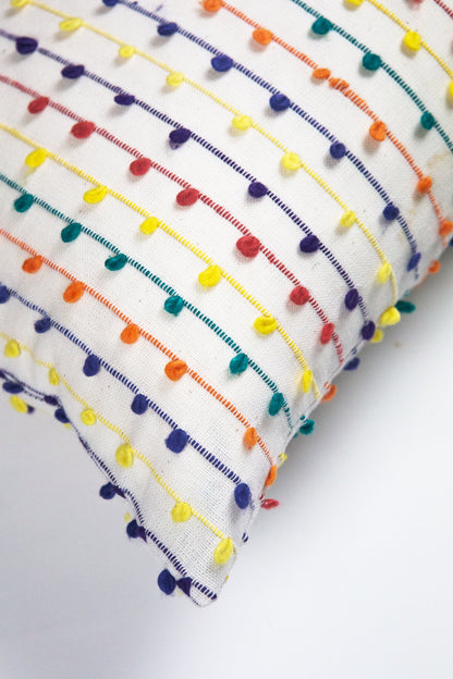 Vintage Rainbow Nubby Pillow