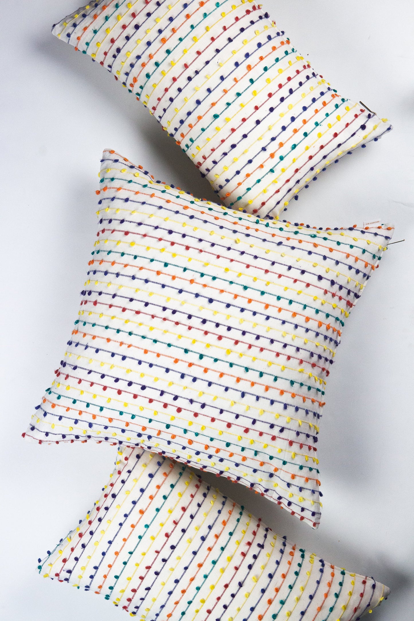 Vintage Rainbow Nubby Pillow