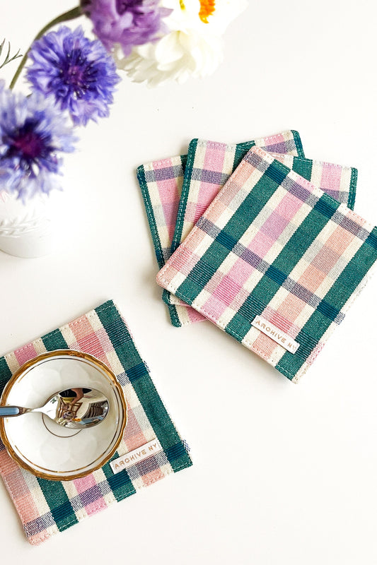 Lola Plaid Coasters