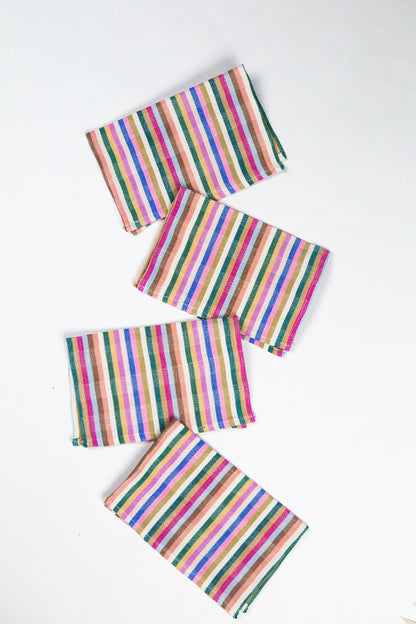 Valentina Rainbow Cocktail Napkin, Set of 4