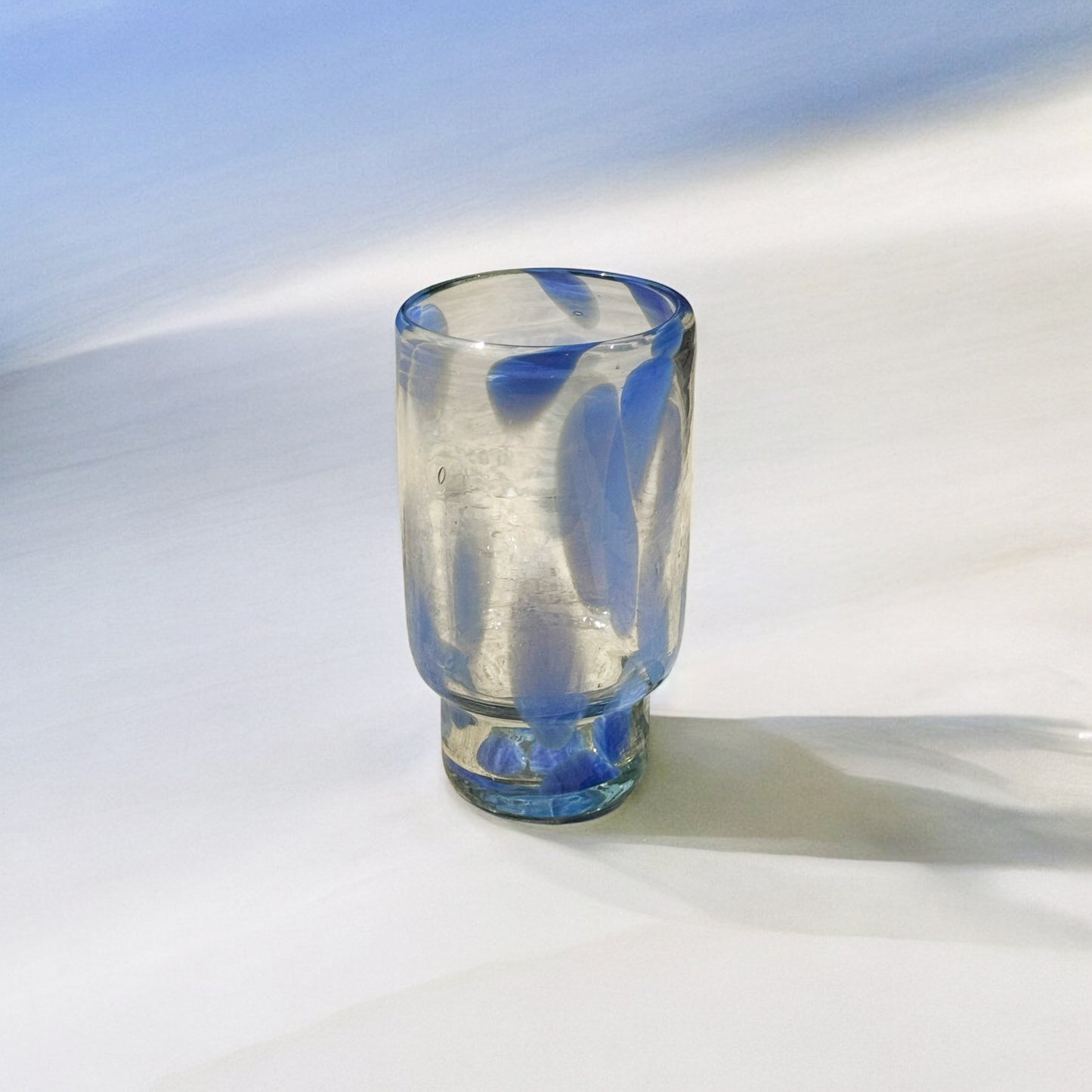 Frida Tall Glasses Blue & Clear (Set of 4) by MESO