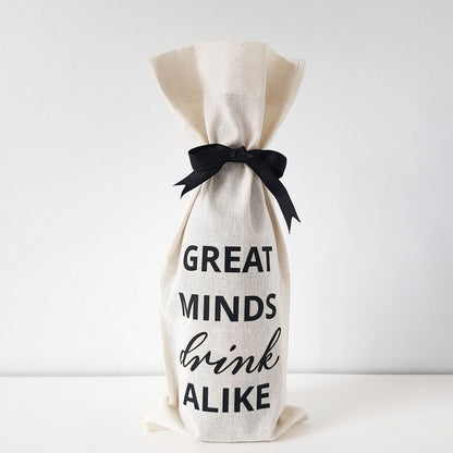 Calligraphed Cotton Wine Bags