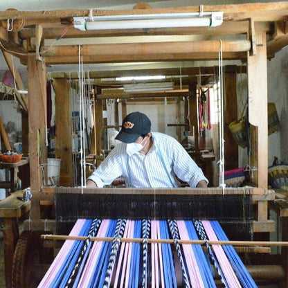 Palm Jaspe Blue & Light Pink Pillow