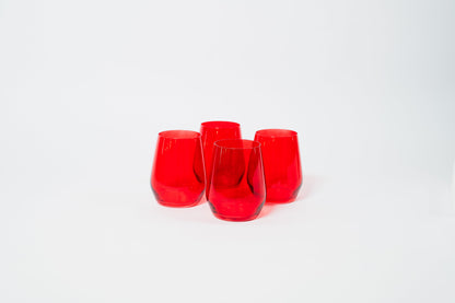 Cherry Red - Colored Wine Glass