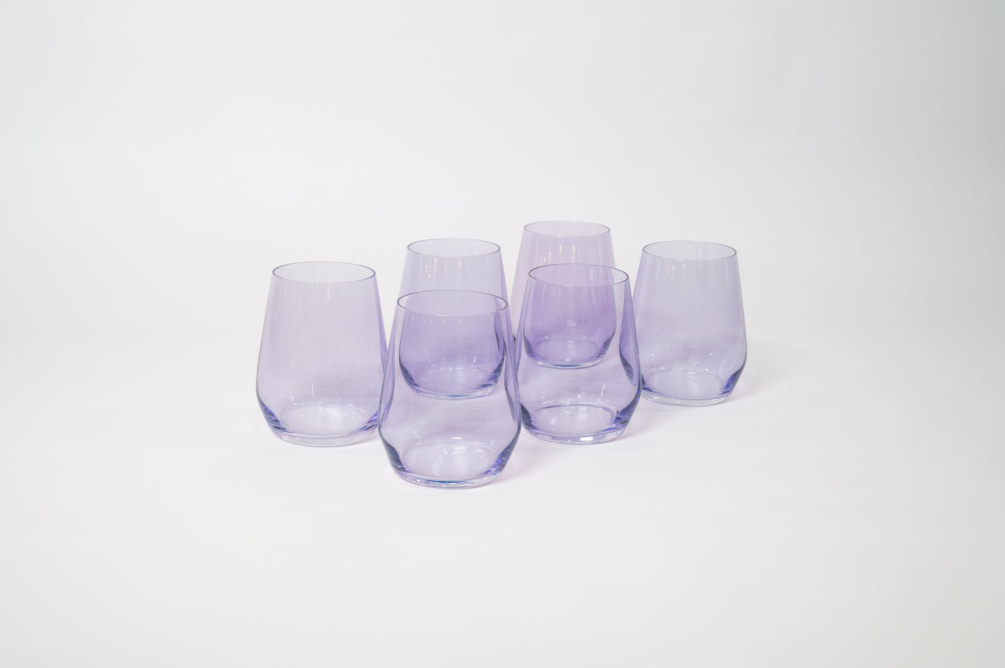 Lady Lavender - Stemless Colored Wine Glass
