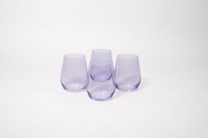 Lady Lavender - Stemless Colored Wine Glass