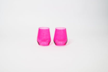 Hot Hot Pink - Stemless Colored Wine Glass