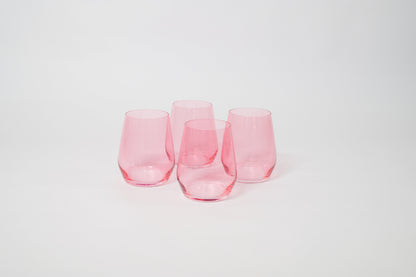 Bubblegum Pink - Stemless Colored Wine Glass