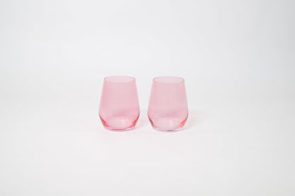 Bubblegum Pink - Stemless Colored Wine Glass