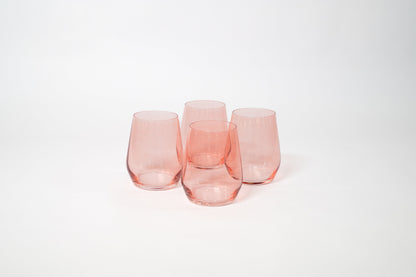 Tickle Me Pink - Stemless Colored Wine Glass