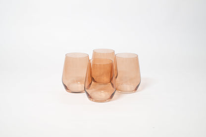 Brown Sugar - Stemless Colored Wine Glass