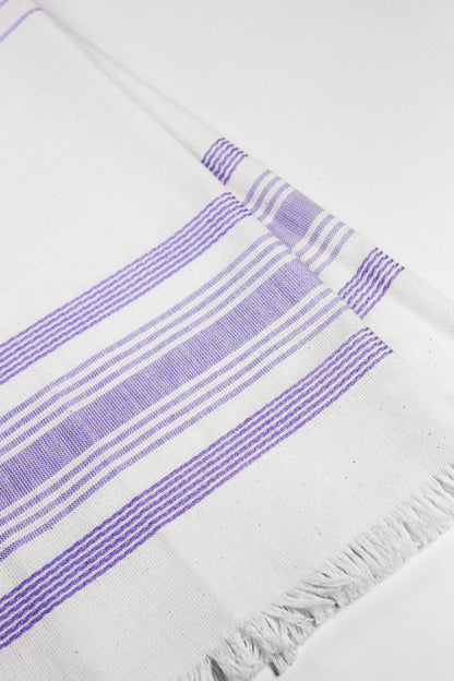 White & Lilac Kitchen Towel