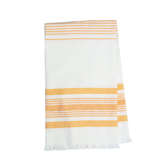 White &amp; Orange Kitchen Towel