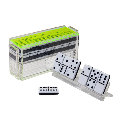 "El Catire" Domino Set with Racks -Neon Green