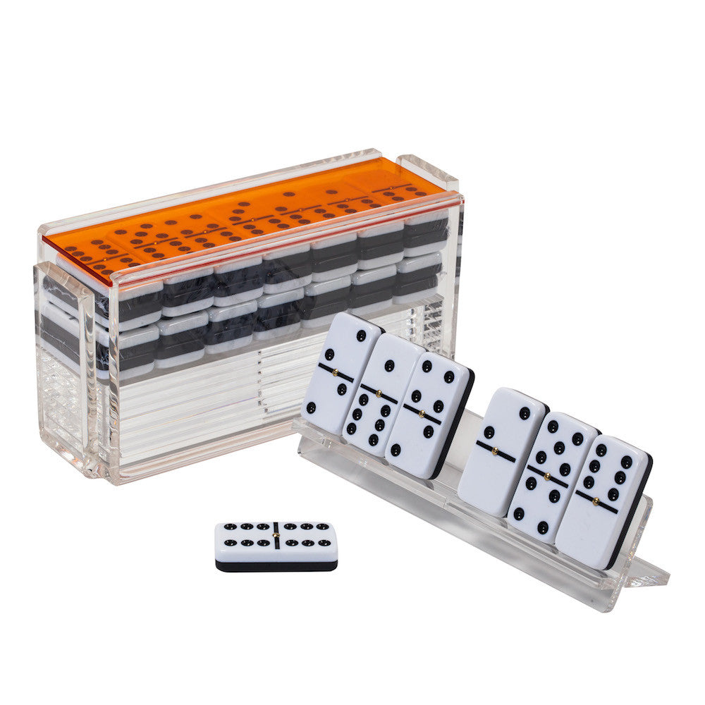 "El Catire" Domino Set with Racks - Orange