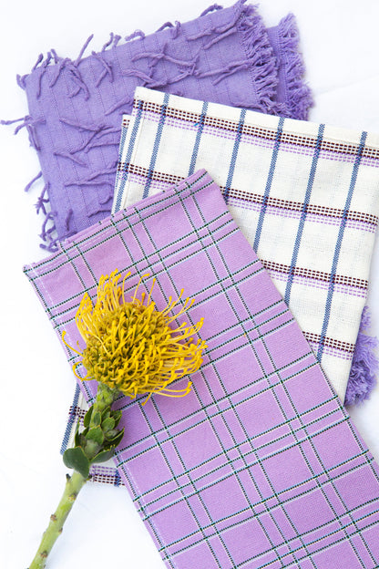 Chiapas Plaid Lilac Napkin