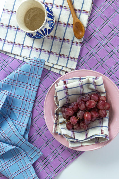 San Lucas Plaid White & Lilac Placemat
