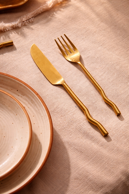 Emma Flatware Brass (Set of 20) by MESO