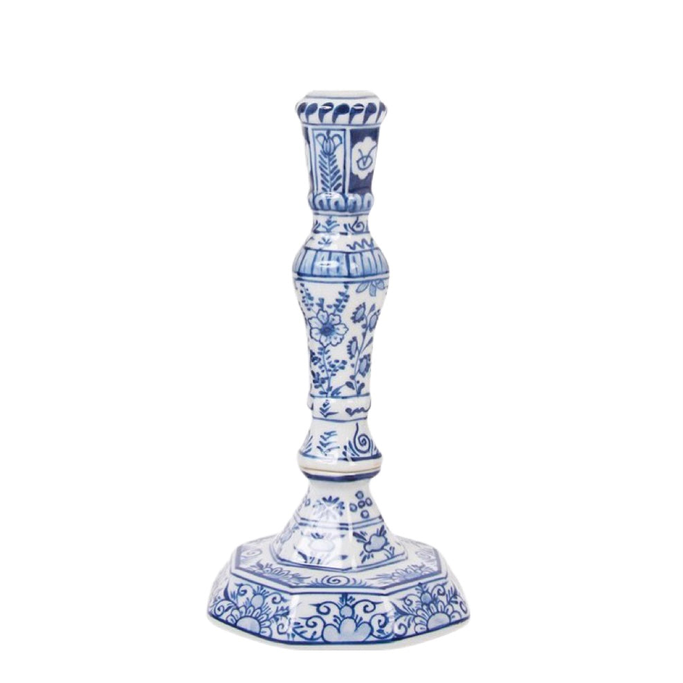 CHINOISERIE CANDLESTICK, BLUE & WHITE